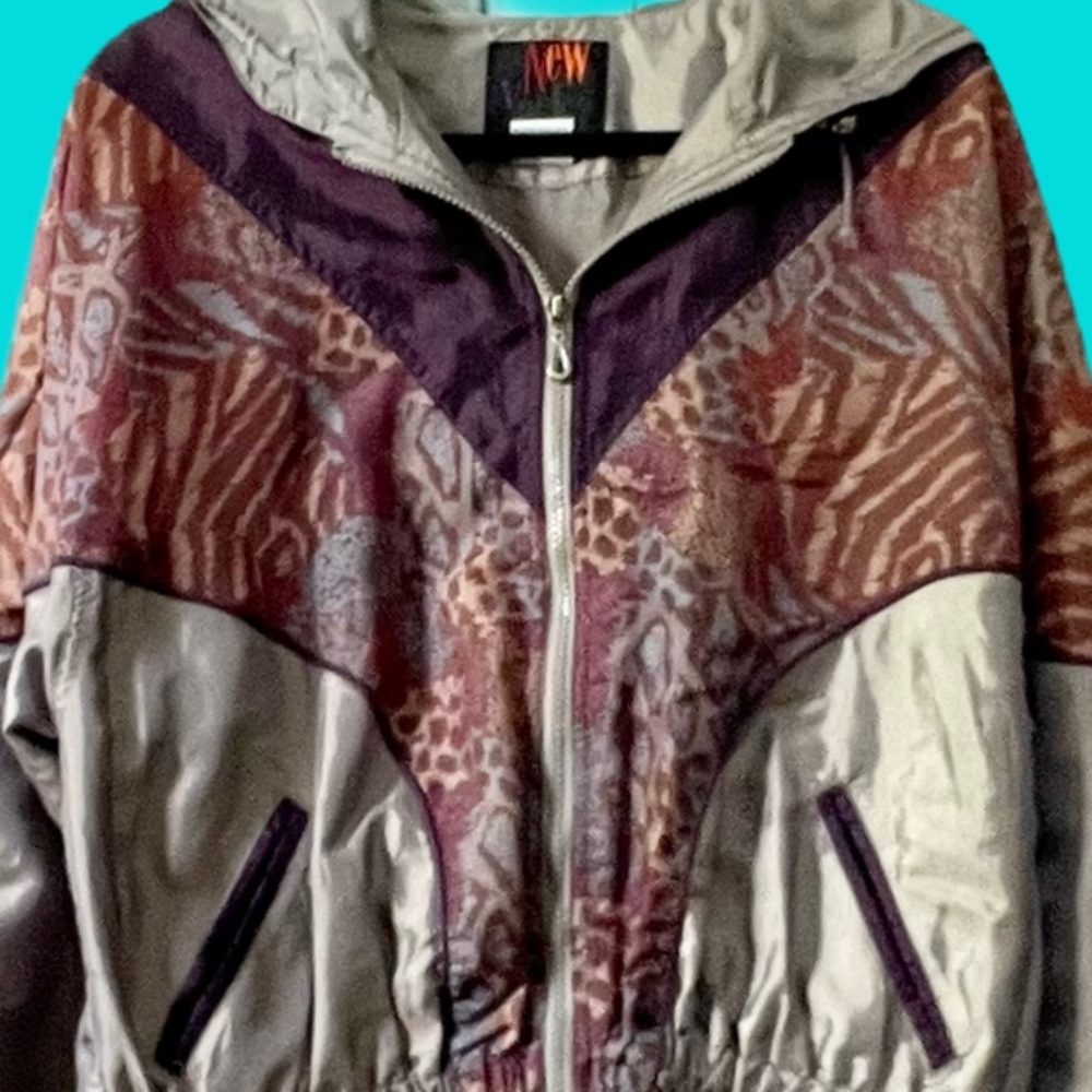 Vintage Unique Animal Print Windbreaker Jacket - Picture 5 of 5